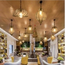 1 Light Vintage Cafe Glass Pendant Light Loft Pendant Lamp