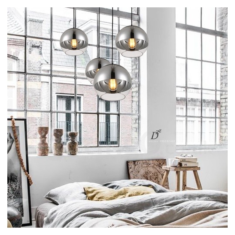 1 Light Modern Contemporary Plating Cafe Glass Pendant Light