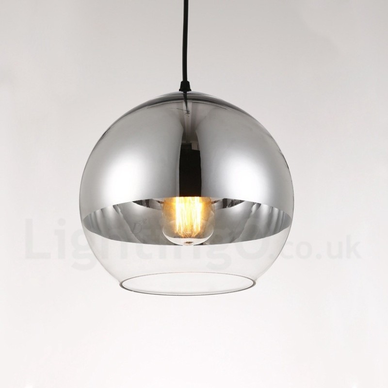 1 Light Modern Contemporary Plating Cafe Glass Pendant Light