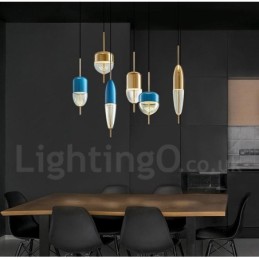 1 Light Modern Contemporary Glass Pendant Light