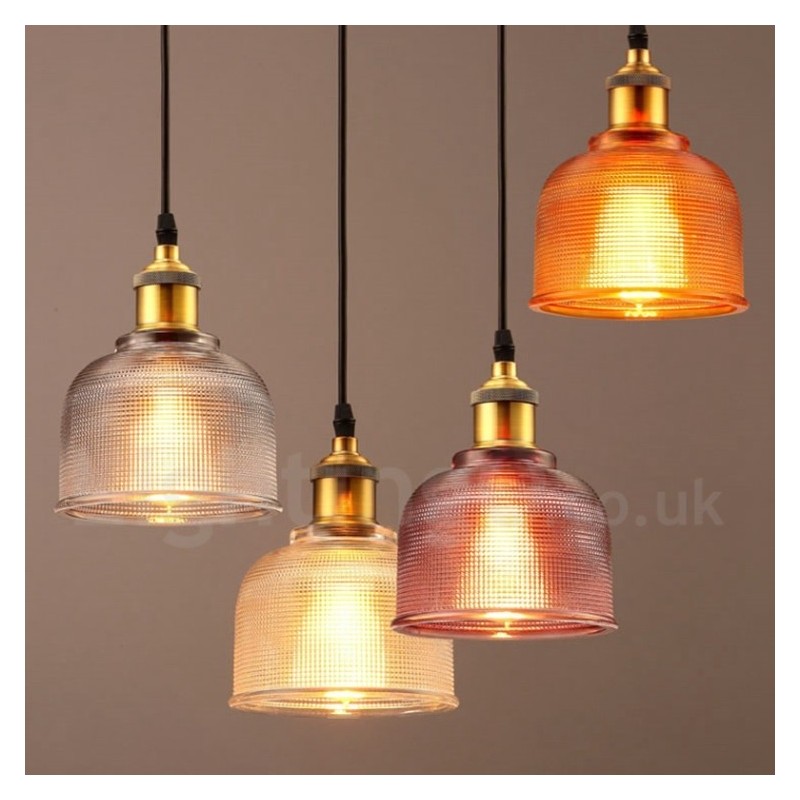 1 Light Modern Contemporary Cafe Multi Colours Glass Pendant Light