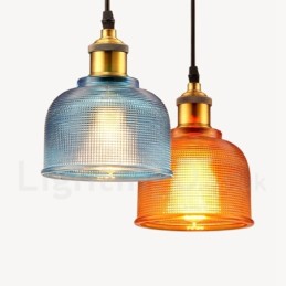 1 Light Modern Contemporary Cafe Multi Colours Glass Pendant Light