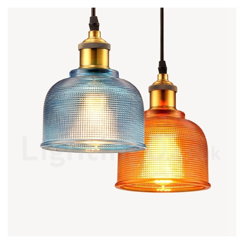 1 Light Modern Contemporary Cafe Multi Colours Glass Pendant Light