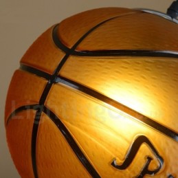 1 Light Vintage Modern Contemporary Basketball Glass Shade Pendant Light