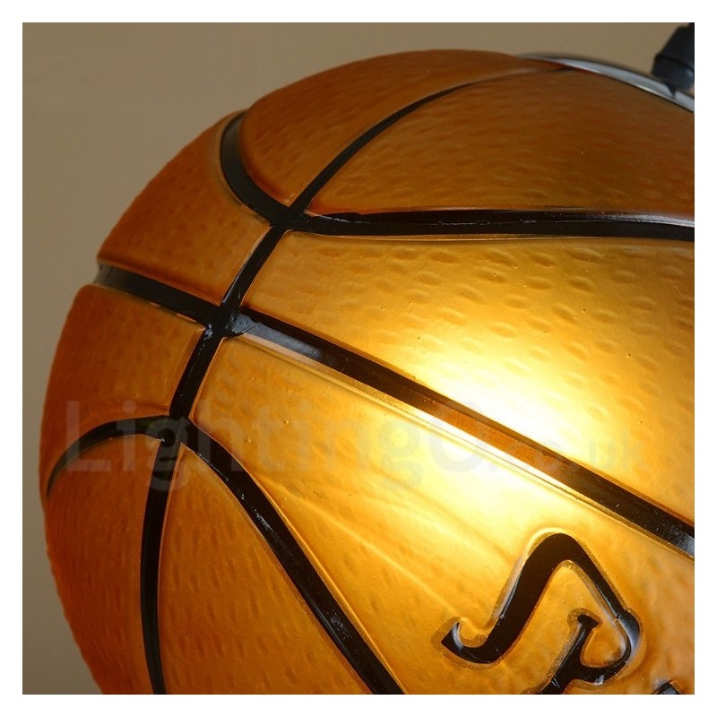 1 Light Vintage Modern Contemporary Basketball Glass Shade Pendant Light
