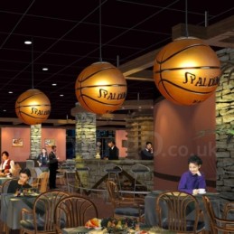 1 Light Vintage Modern Contemporary Basketball Glass Shade Pendant Light