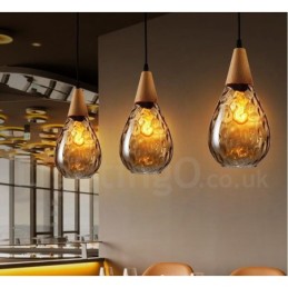 1 Light Nordic Style Modern Contemporary Glass Pendant Light