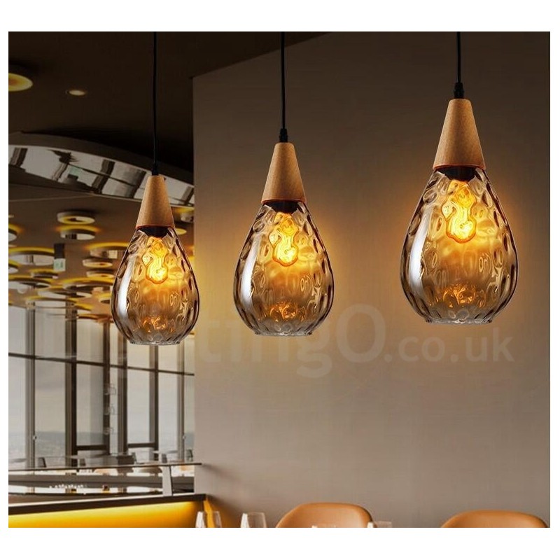 1 Light Nordic Style Modern Contemporary Glass Pendant Light