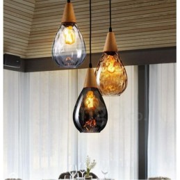1 Light Nordic Style Modern Contemporary Glass Pendant Light