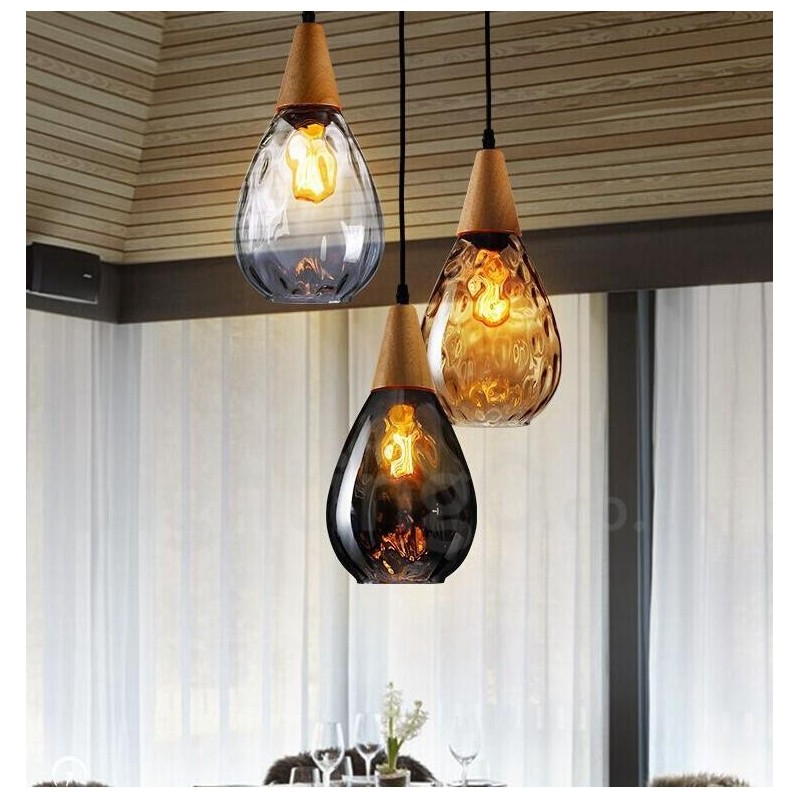 1 Light Nordic Style Modern Contemporary Glass Pendant Light
