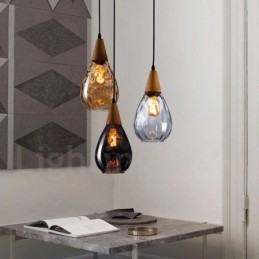 1 Light Nordic Style Modern Contemporary Glass Pendant Light