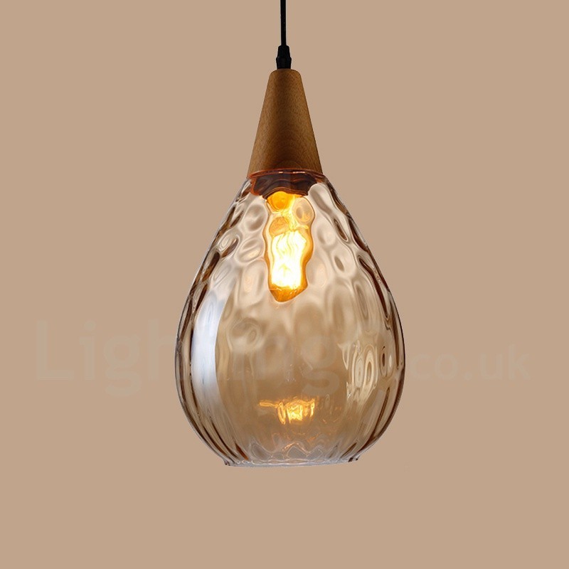 1 Light Nordic Style Modern Contemporary Glass Pendant Light