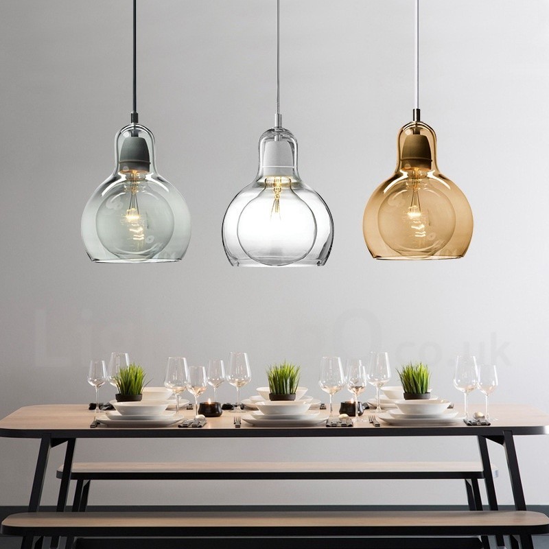 1 Light Nordic Style Modern Contemporary Glass Pendant Light