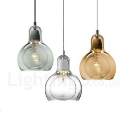 1 Light Nordic Style Modern Contemporary Glass Pendant Light