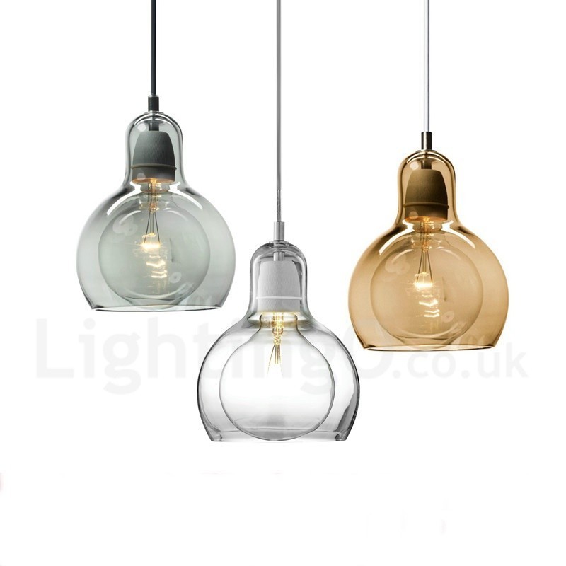 1 Light Nordic Style Modern Contemporary Glass Pendant Light