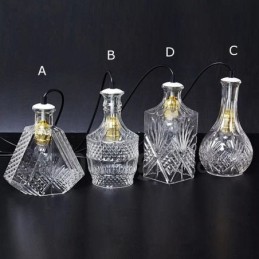 1 Light Rustic Lodge Glass Cafe Pendant Light