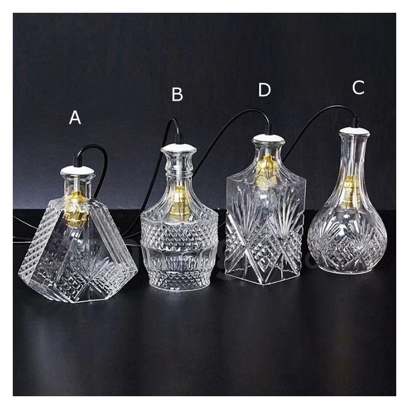 1 Light Rustic Lodge Glass Cafe Pendant Light