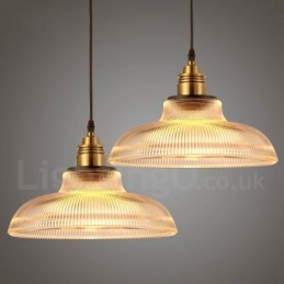 1 Light Vintage Glass Pendant Light