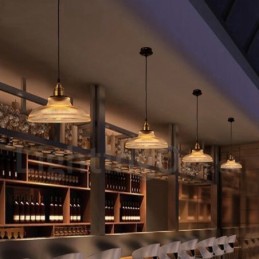 1 Light Vintage Glass Pendant Light