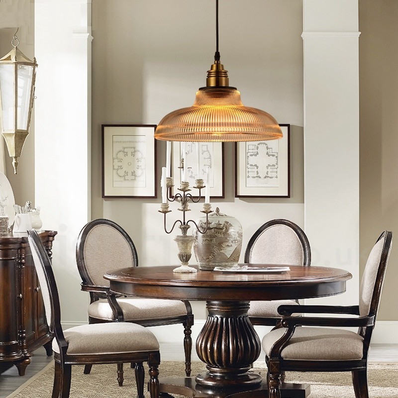 1 Light Vintage Glass Pendant Light