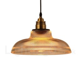 1 Light Vintage Glass Pendant Light