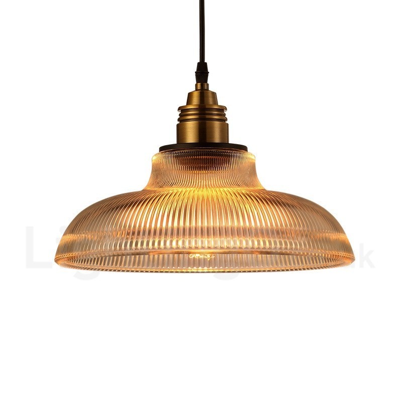 1 Light Vintage Glass Pendant Light