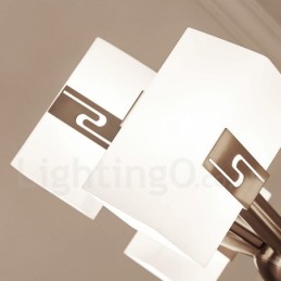 6 Light Modern Contemporary Chandelier with Glass Shade