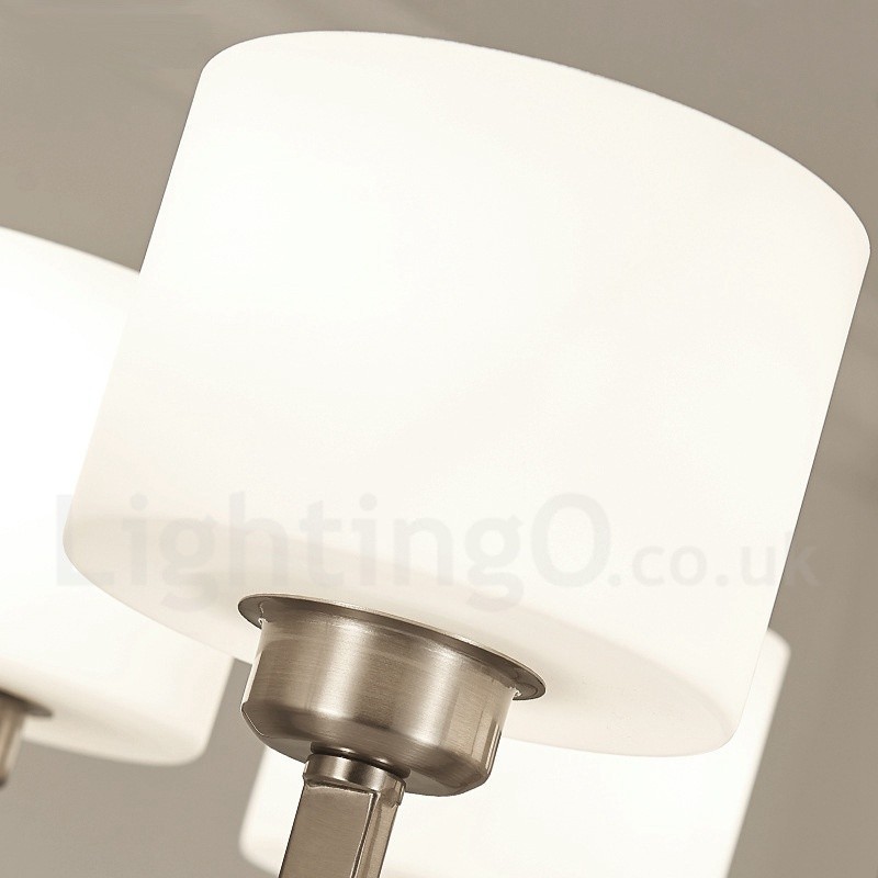 6 Light Modern Contemporary Chandelier with Glass Shade