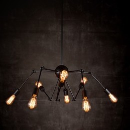 Creative 8 Light Brushed Nickel Chandelier