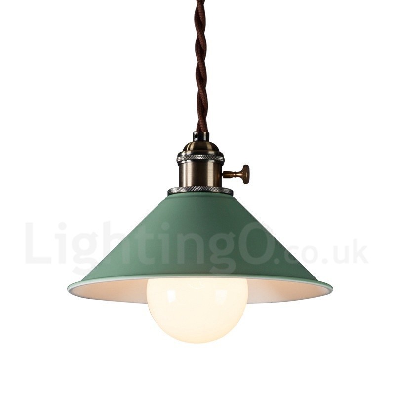 1 Light Modern Contemporary Steel Pendant Light with Steel Shade