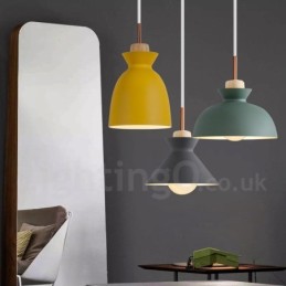 1 Light Modern Contemporary Steel Pendant Light with Aluminum alloy Shade