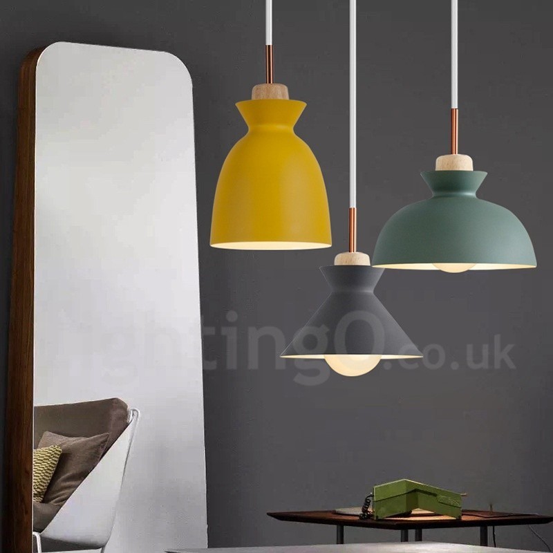 1 Light Modern Contemporary Steel Pendant Light with Aluminum alloy Shade