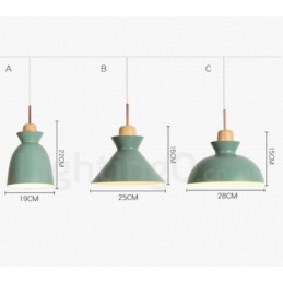 1 Light Modern Contemporary Steel Pendant Light with Aluminum alloy Shade