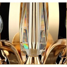 High Grade Gold Wrought Iron Crystal Chandelier 8 Lights