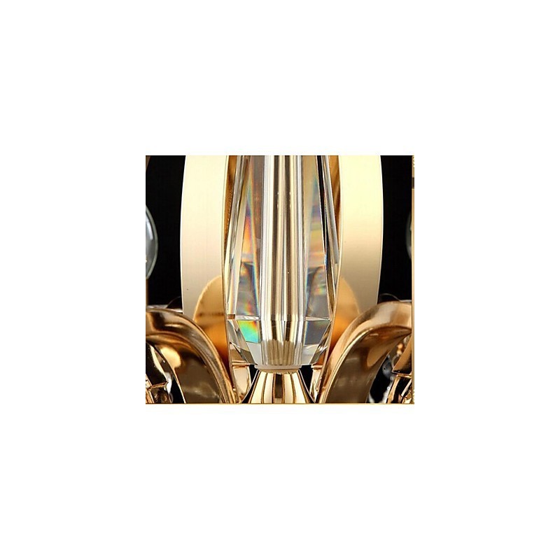 High Grade Gold Wrought Iron Crystal Chandelier 8 Lights