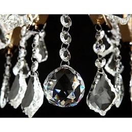 High Grade Gold Wrought Iron Crystal Chandelier 8 Lights