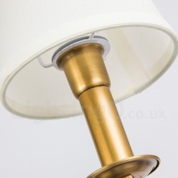 6 Light Retro Rustic Luxury Brass Pendant Lamp Chandelier with Fabric Shade