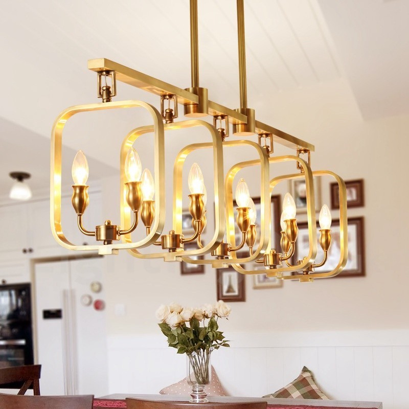 Retro Rustic Luxury Brass Pendant Lamp Chandelier