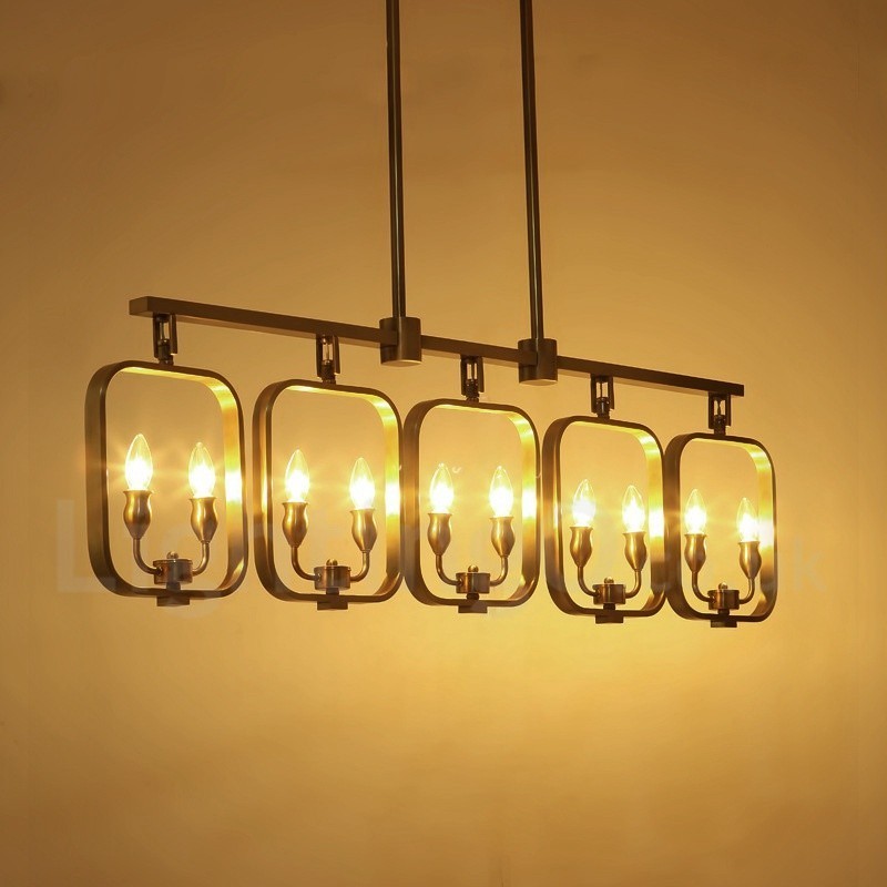 Retro Rustic Luxury Brass Pendant Lamp Chandelier