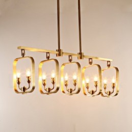 Retro Rustic Luxury Brass Pendant Lamp Chandelier