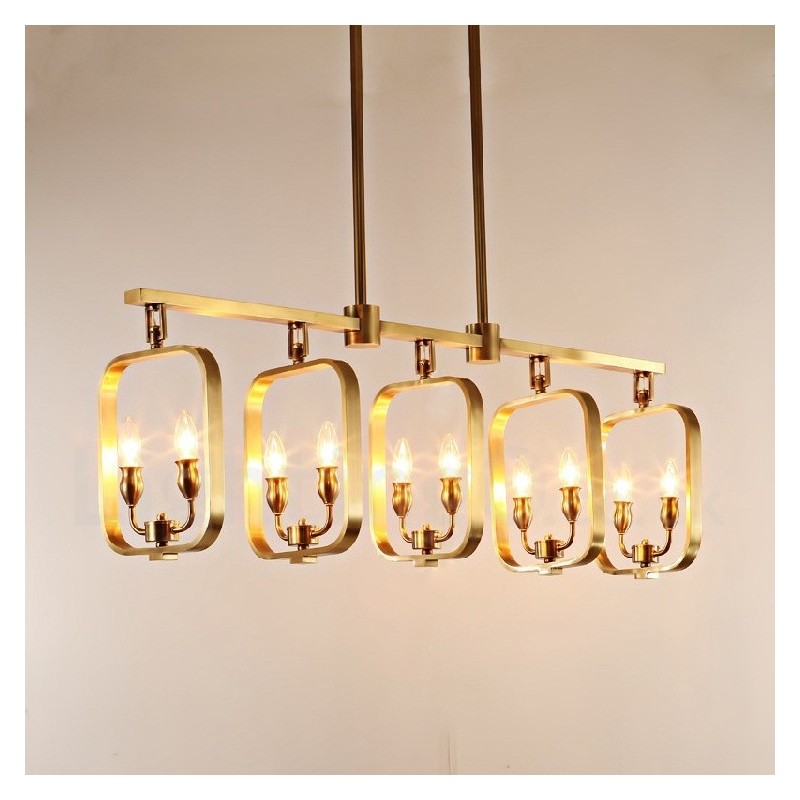 Retro Rustic Luxury Brass Pendant Lamp Chandelier