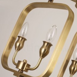 6 Light Retro Rustic Luxury Brass Pendant Lamp Chandelier