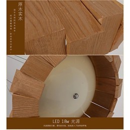 Chandelier Country Wood Bamboo