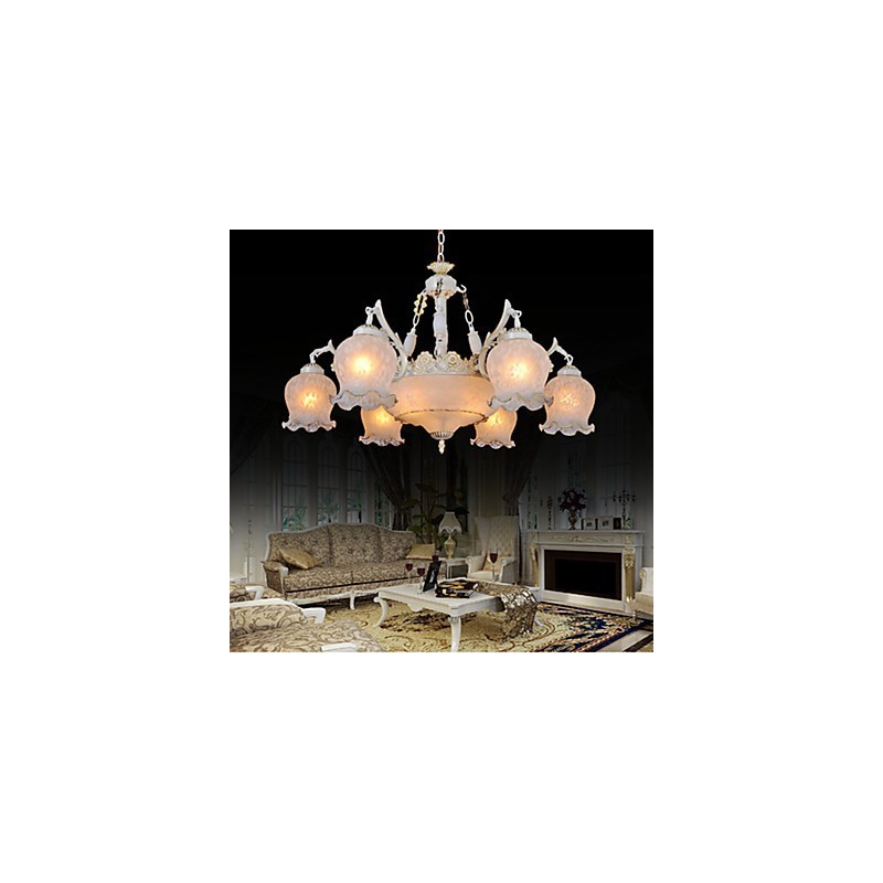Chandelier White European Retro Classic
