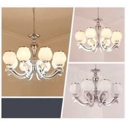 8 Light Modern Contemporary Luxury Pendant Lamp Chandelier with Glass Shade