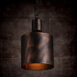 Chandelier Rustic Lodge Drum Metal Pendant Light