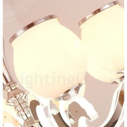 8 Light Modern Contemporary Luxury Pendant Lamp Chandelier with Glass Shade