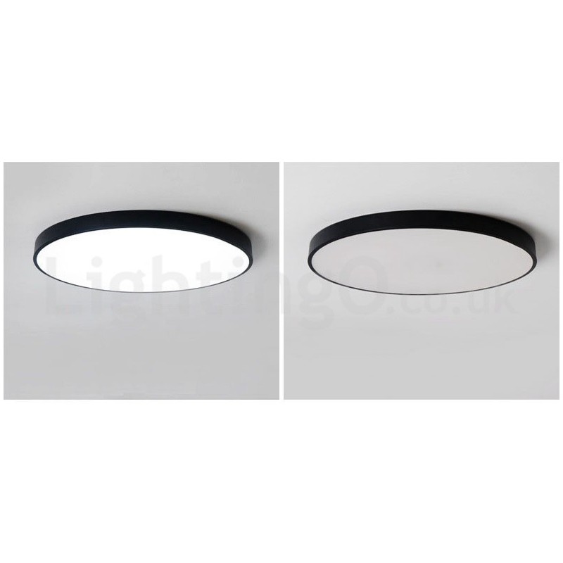 Ultra Thin Dimmable Modern Contemporary Nordic Style Flush Mount Ceiling Lights with Acrylic Shade with Remote Control Also Can Be Used As Wall Light