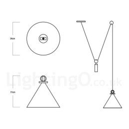 Pure Copper Modern Contemporary Nordic Style Rise and Fall Pendant Light Brass Ceiling Lamp