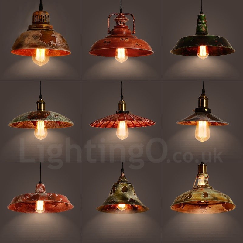 1 Light Rustic Lodge Retro Vintage Pendant Light Loft